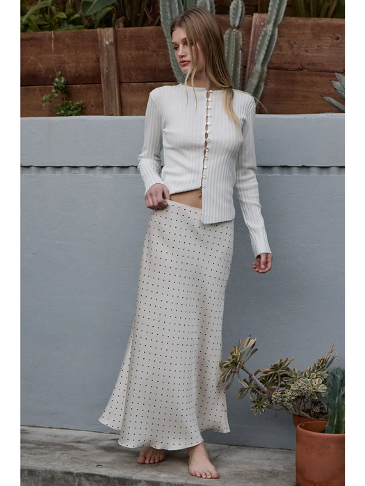 Pois Tu Silk Skirt