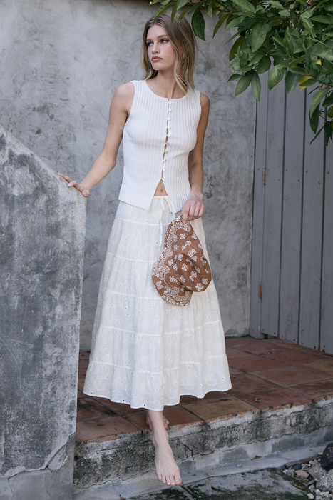 Mother of Pearl Buttoned Tank