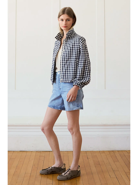 Gingham Collar Jacket
