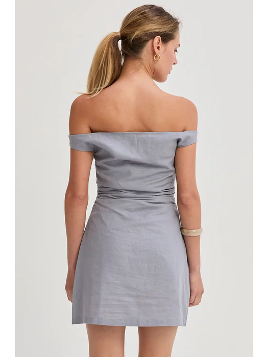 Linen Blend Mini Dress