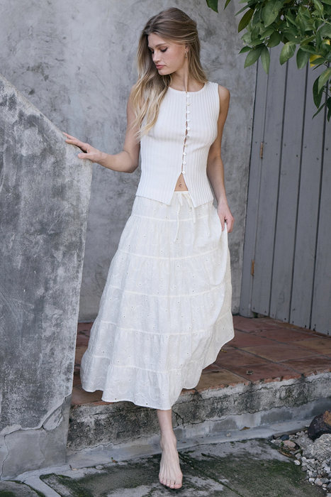 Mother of Pearl Buttoned Tank