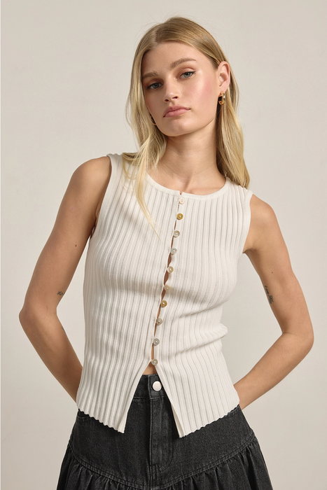 Mother of Pearl Buttoned Tank