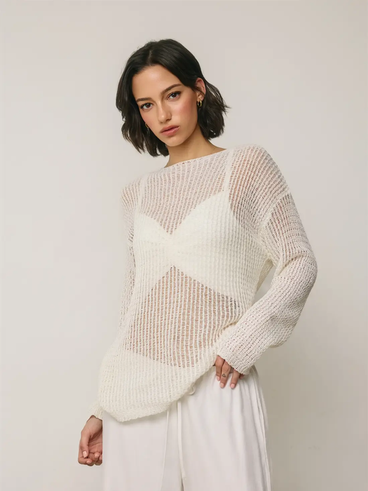 Open Knitted Sweater