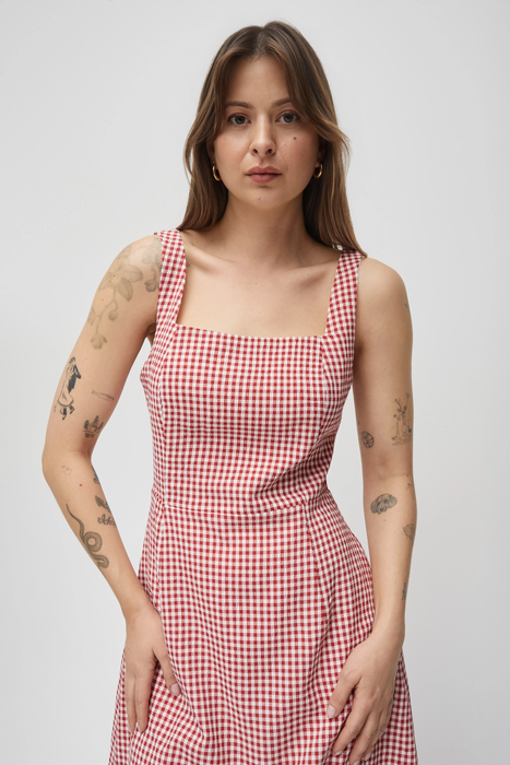 Leanna Gingham Dress