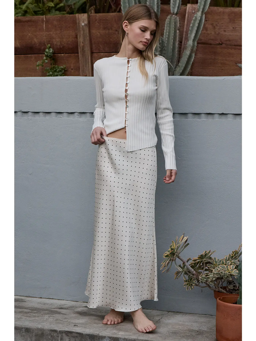 Pois Tu Silk Skirt
