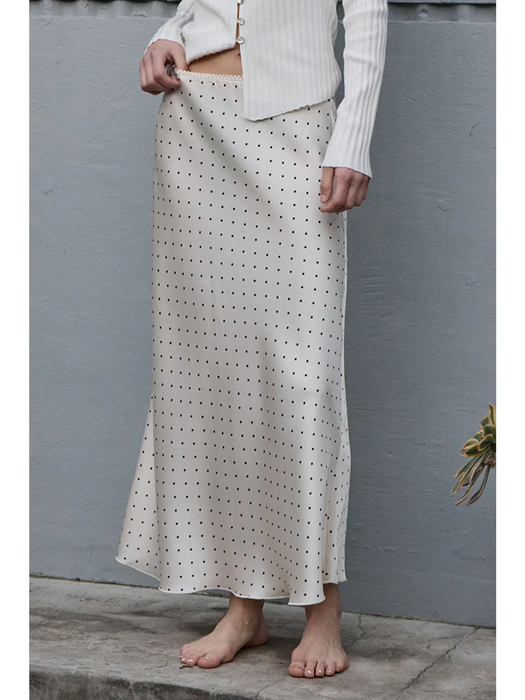 Pois Tu Silk Skirt