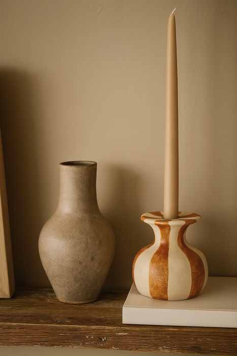 Ciel Orange Candle Holder Small