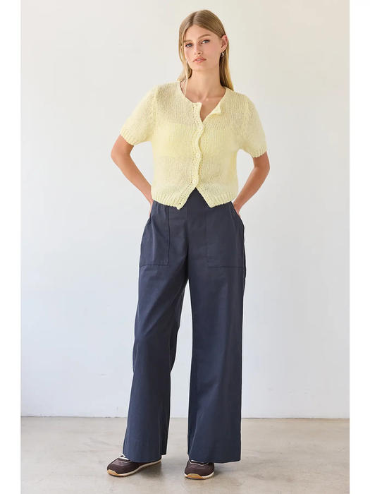 Navy Cotton Trouser