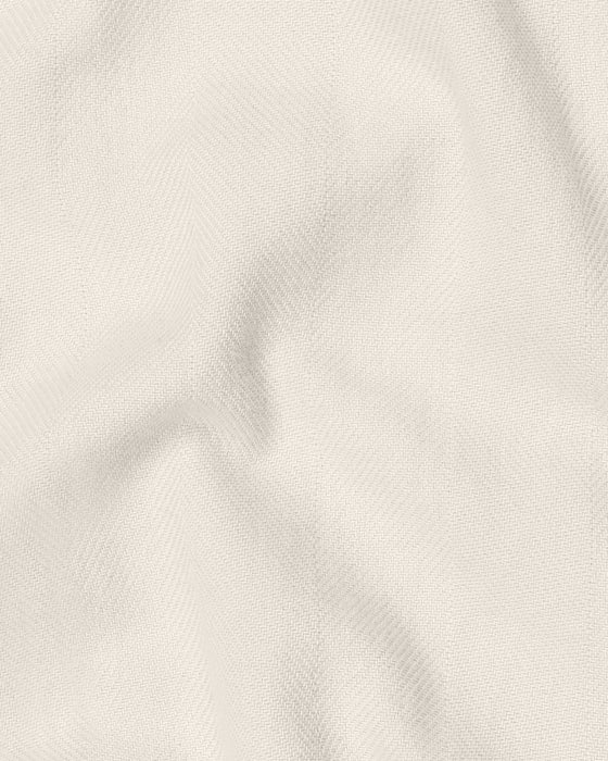 Herringbone Flannel Shirt Cream