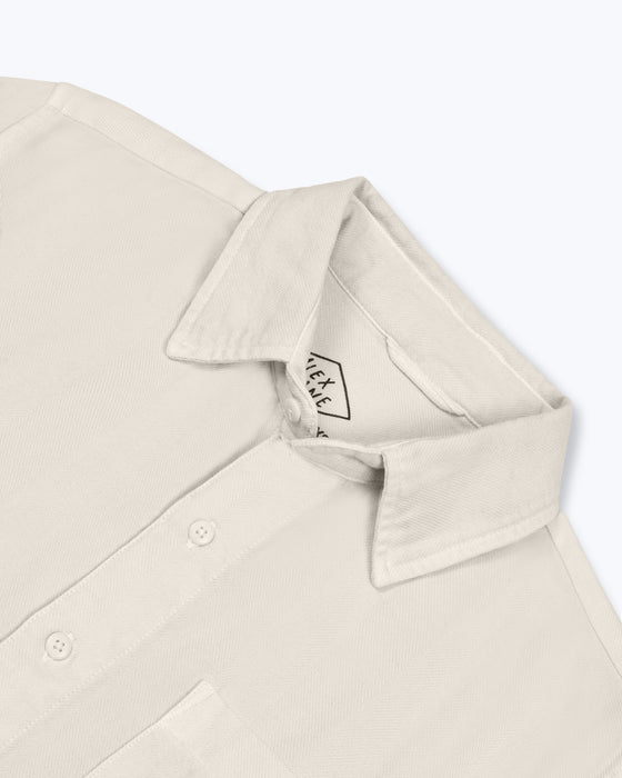 Herringbone Flannel Shirt Cream
